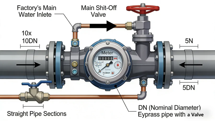 Flanged End Water Meter 