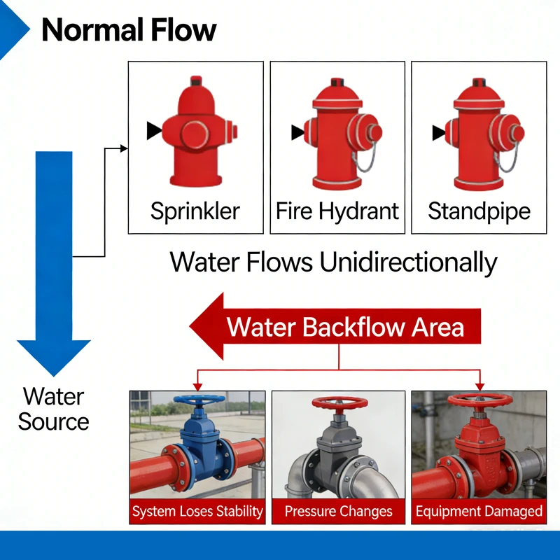 Firefighting water flow