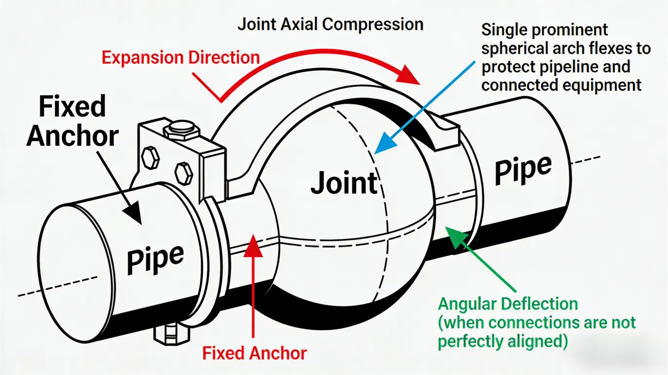 Single Sphere Flanged Rubber Expansion Joint