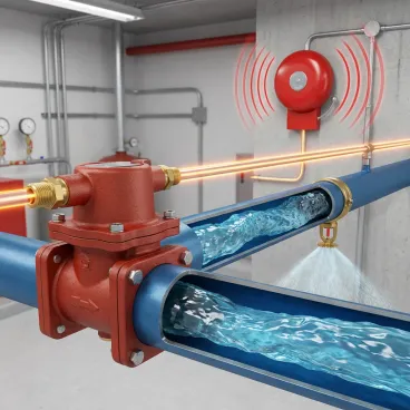 Schematic diagram of the working principle of the fire flow switch Schematic diagram of the working principle of the fire flow switch